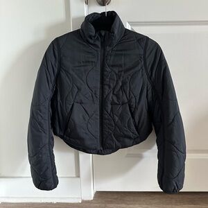 Lululemon cropped Black Quilted Jacket